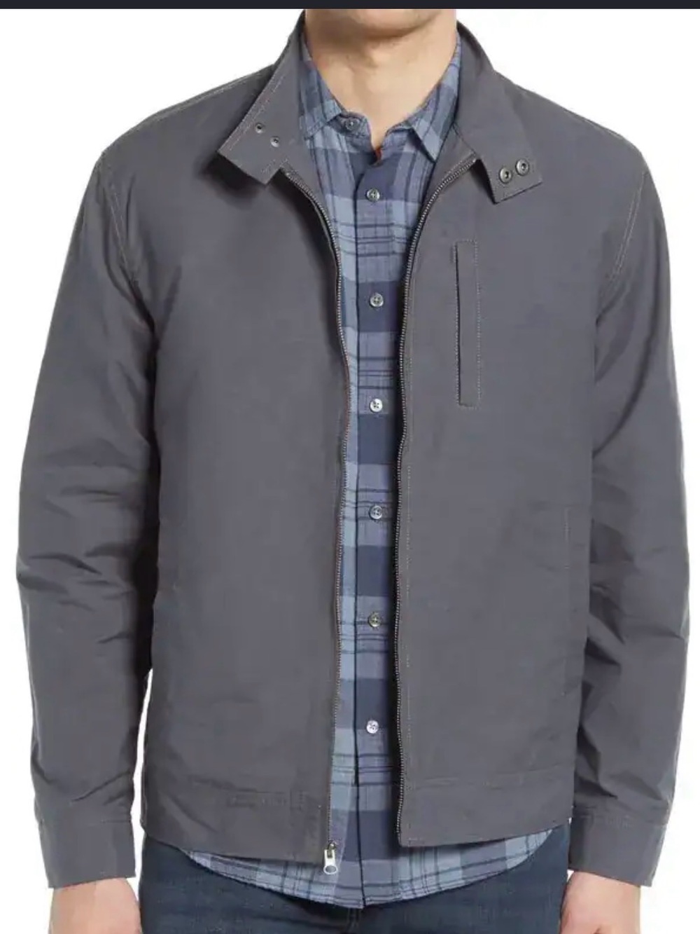 Rails Fremont Jacket XL Washed Black Full Zip Lightweight Utility Coat Mens